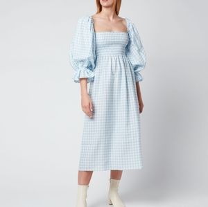 Sleeper Linen Atlanta Dress in Blue Vichy L NWOT